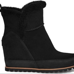Black Melvella Wedge Boots